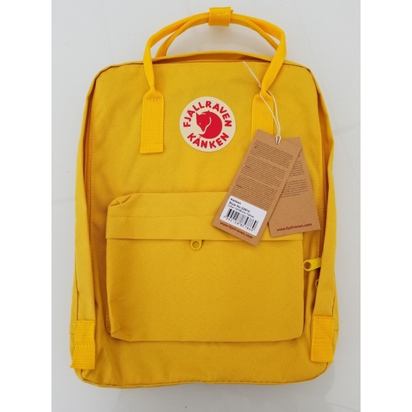 yellow backpack kanken